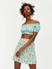 Акція на Спідниця міні літня жіноча Pull & Bear XAZ260718USBP S салатовий з різнобарвним від Rozetka