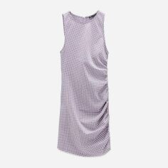 Акція на Плаття коротке літнє жіноче Zara XAZ264738EJCK M Бузкове з білим від Rozetka