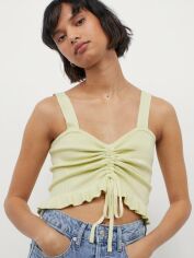 Акція на Топ жіночий H&M XAZ329336WRHY M Блідо-салатовий від Rozetka