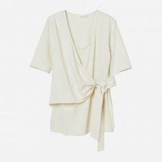 Акція на Топ для годуючих мам H&M Mama XAZ351756DPHI XS Кремовий від Rozetka