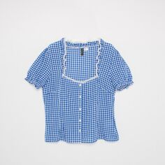 Акція на Топ жіночий H&M XAZ188798UBLW 40 Білий з синім від Rozetka