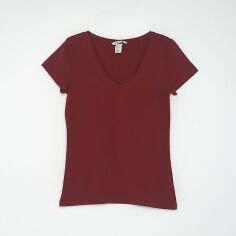 Акція на Футболка H&M XAZ147205QIZP XS Цегляна від Rozetka
