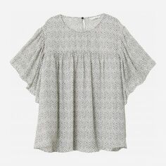 Акция на Блузка жіноча H&M XAZ124002MJUD 44 Молочна із чорним от Rozetka