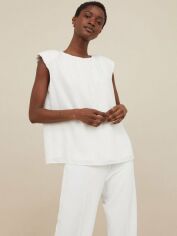 Акція на Блузка жіноча H&M XAZ341061LGYP L Молочна від Rozetka