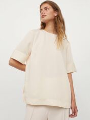 Акція на Блузка жіноча H&M XAZ332389ECSD M Бежева від Rozetka