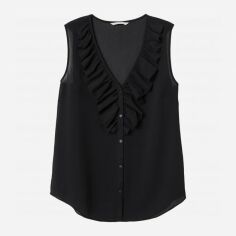 Акція на Блузка жіноча H&M XAZ128602ZAKR 36 Чорна від Rozetka