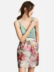 Акція на Спідниця H&M XAZ062239VJQS 42 М'ятна з різнокольоровим від Rozetka
