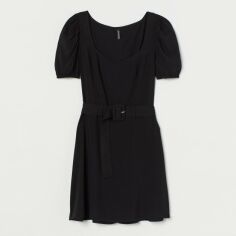 Акція на Плаття-футболка коротке літнє жіноче H&M XAZ247178XUZT 38 Чорне від Rozetka