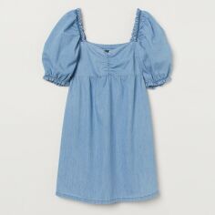 Акція на Сукня коротка жіноча H&M XAZ325464HNNN 36 Блакитна від Rozetka