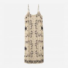 Акція на Плаття міді літнє жіноче H&M XAZ130196JALK 40 Бежеве з чорним від Rozetka