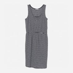 Акція на Сукня коротка літня жіноча H&M Mama XAZ192431VENS XS Темно-синя з білим від Rozetka