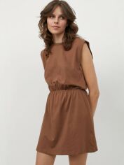 Акція на Плаття коротке літнє жіноче H&M XAZ333107WRRJ S Коричневе від Rozetka