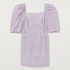 Акція на Плаття коротке літнє жіноче H&M XAZ246785WQPU 46 Бузкове від Rozetka