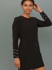 Акція на Сукня коротка осіння жіноча H&M 03-0791571-0 34 Чорна (СА2000001983805) від Rozetka