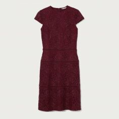 Акція на Плаття вечірнє коротке осіннє жіноче H&M XAZ332801ZFZH S Бордове від Rozetka