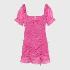 Акція на Сукня коротка літня жіноча H&M XAZ343149AMHR 38 Рожеве від Rozetka