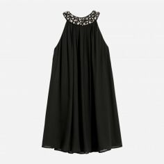 Акція на Плаття коротке літнє жіноче H&M XAZ181079CJWM 42 Чорне від Rozetka