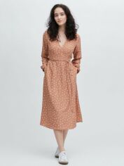 Акция на Сукня на запах міді осіння жіноча Uniqlo 378672822 XL Бежева от Rozetka