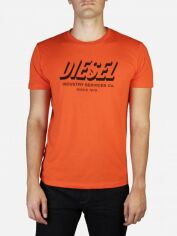 Акция на Футболка Diesel T-DIEGOS-A5 A018490GRAM3BI M (4US) Помаранчева от Rozetka