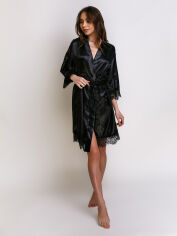 Акція на Халат жіночий Angelo dolce l-12 54-56 XXL XXXL Чорний від Rozetka