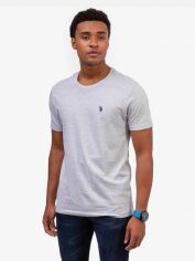 Акція на Футболка бавовняна довга чоловіча U.S.Polo Assn 113904-0400A(light gray) XL Світло-сіра від Rozetka