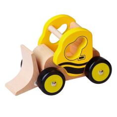 Акція на Деревянная игрушечная машинка Viga Toys Бульдозер 59672VG від Podushka