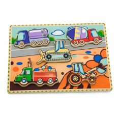 Акція на Деревянная рамка-вкладыш Viga Toys Спецмашины 56439 від Podushka