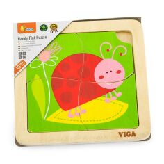 Акція на Деревянный мини-пазл Viga Toys Божья коровка, 4 эл. 50140 від Podushka