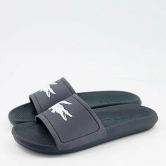 Акция на Чоловічі шльопанці для пляжу Lacoste 556805117 47 (13) 30.5 см Сині от Rozetka