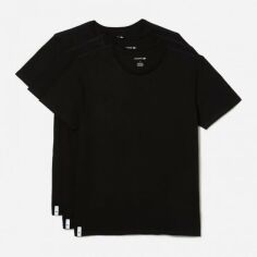 Акція на Набір футболок бавовняних довгих чоловічих Lacoste 661220712 XS 3 шт Чорний від Rozetka
