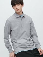 Акція на Поло чоловіче Uniqlo 427132899 XL Сіре від Rozetka