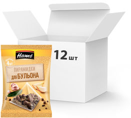 Акция на Упаковка смеси пряностей Hame для бульона в пакетиках-пирамидках 20 г х 12 шт (18595139795341) от Rozetka UA