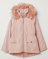 Акція на Підліткова демісезонна куртка-парка для дівчинки H&M 8z6277698 158 см Світло-рожева від Rozetka