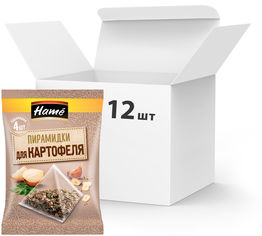 Акція на Упаковка смеси пряностей Hame для картофеля в пакетиках-пирамидках 20 г х 12 шт (18595139795389) від Rozetka UA