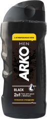 Акція на Гель для душу та шампунь Arko Men 2 in 1 Black 260 мл від Rozetka