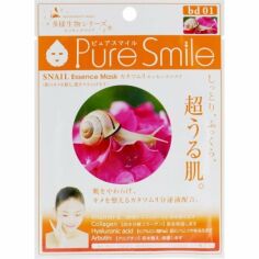 Акція на Маска для лица тканевая Pure Smile Essence Mask Snail с муцином улитки 23мл від MOYO