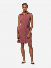 Акция на Сукня-сорочка міні осіння жіноча Jack Wolfskin Sonora Dress 1503994-2191 L Темно-Рожева от Rozetka