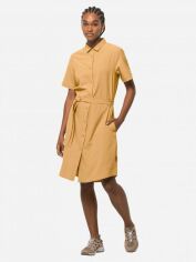 Акция на Сукня-сорочка міді осіння жіноча Jack Wolfskin Holiday Midi Dress 1507212-3084 XS Жовта от Rozetka