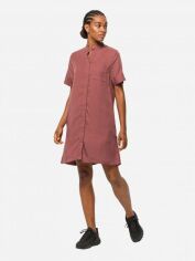 Акция на Сукня-сорочка міді осіннє жіноче Jack Wolfskin Mojave Dress 1507891-2191 XS Темно-Рожева от Rozetka