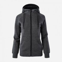 Акция на Толстовка на блискавці з капюшоном жіноча Elbrus Chiano Wos S Dk Grey Melng/Blk от Rozetka