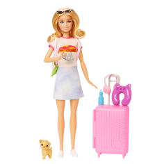 Акция на Лялька Barbie Travel Мандрівниця (HJY18) от Будинок іграшок