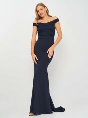 Акція на Плаття довге осіннє жіноче Missguided XAZ250378LPEJ 44 Темно-синє від Rozetka