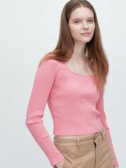 Акция на Лонгслів довгий жіночий Uniqlo 496017570 XL Рожевий от Rozetka