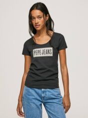 Акция на Футболка жіноча Pepe Jeans 332984294 XS Чорна от Rozetka