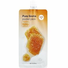 Акция на Маска для лица ночная с экстрактом меда Missha Pure Source Pocket Pack Honey 10 мл от MOYO