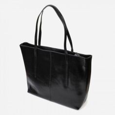 Акция на Сумка-шоппер жіноча з натуральної шкіри Vintage leather-22095 Чорна от Rozetka
