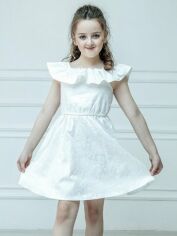 Акция на Підліткова літня святкова сукня для дівчинки Ласточка 23_2053 146 см Біла от Rozetka