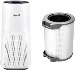 Акция на Очисник повітря LEVOIT Air Purifier LV-H134-RWH Tower Pro White  + Фiльтр для Levoit Air Cleaner Filter LV-H134 True HEPA 3-Stage  (комплект) от Rozetka