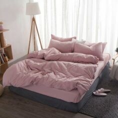 Акція на Комплект постільної білизни MirSon Полуторний 160x220 см №17-1608 Heather Rose Однотонний Mikrosatin від Rozetka