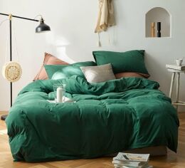Акція на Комплект постільної білизни MirSon Євро 220x240 см №18-4735 Capri Breeze Однотонний Mikrosatin від Rozetka